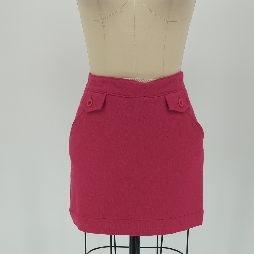 Fossil Tweed Mini Pencil Skirt Pink 0 preppy retro barbie Business casual 90s